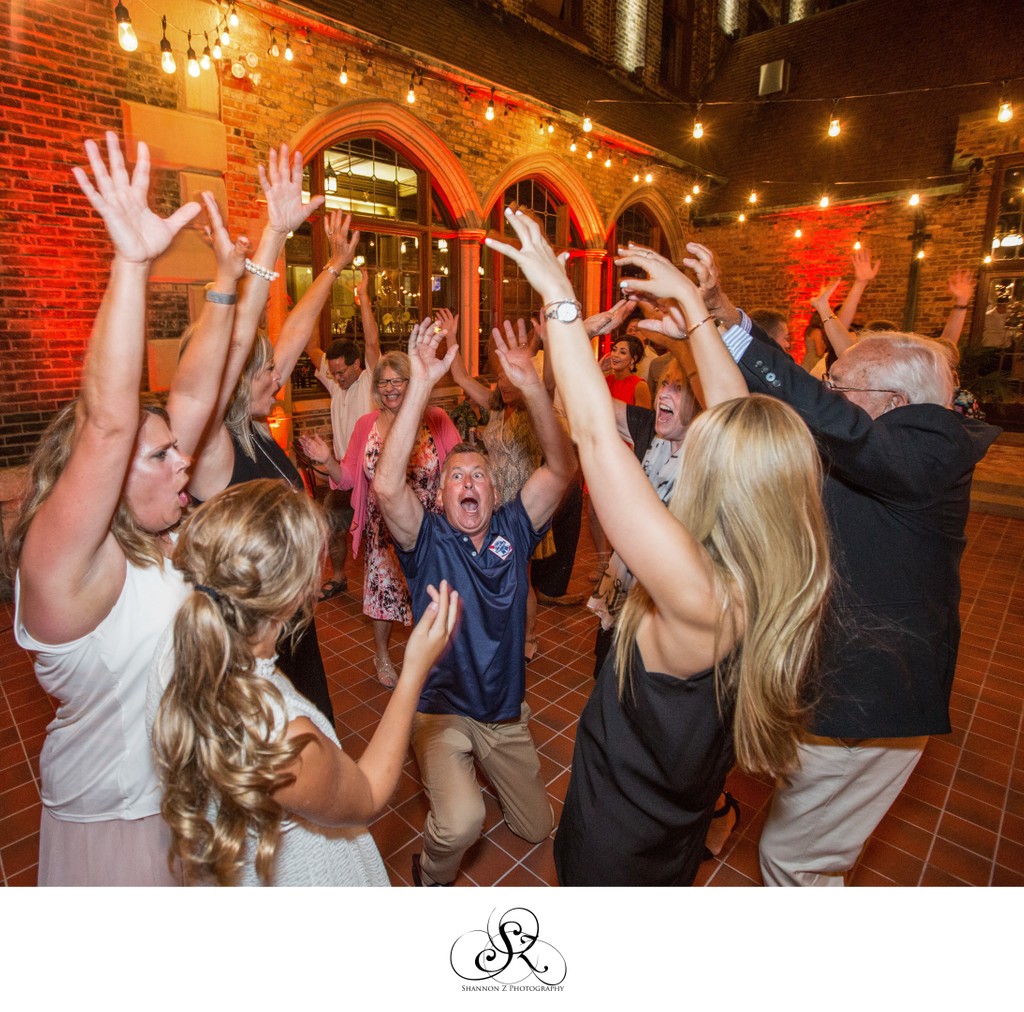 Historic Pabst Brewery Wedding: Courtyard Dance Floor