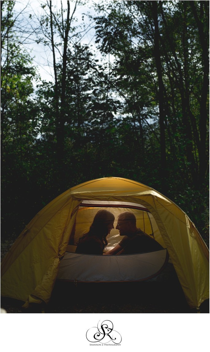 Camping and Engaged: Tent Photoshoot