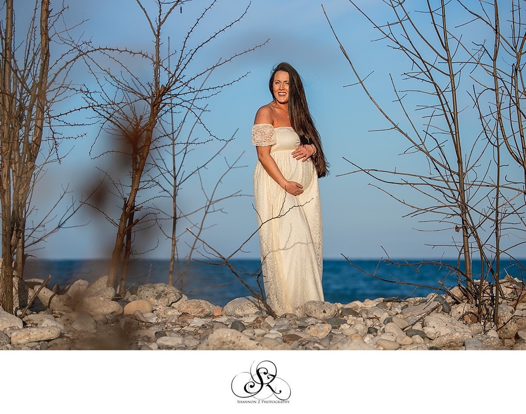 Beach Maternity Photos: Kenosha Lake Michigan