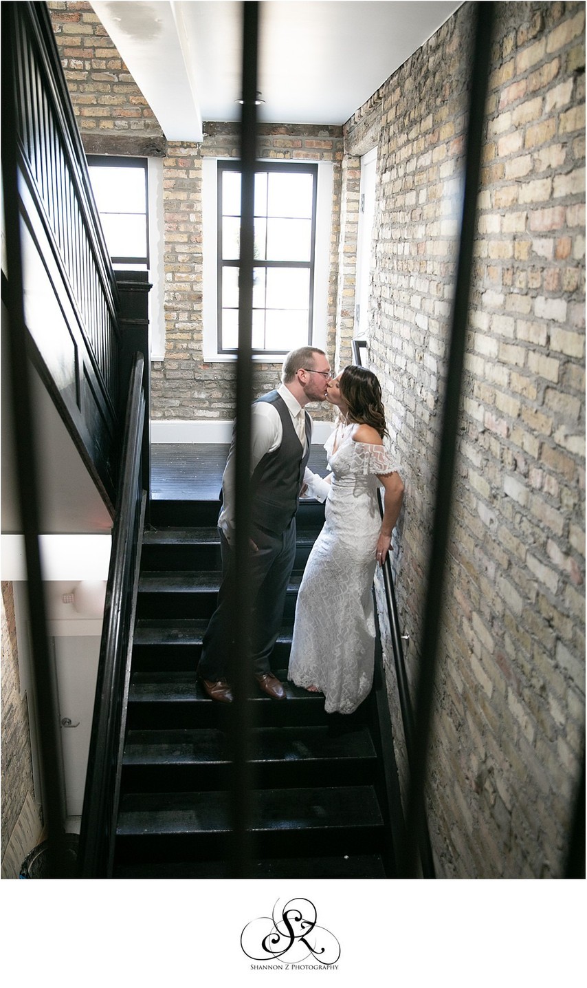 Brick Stairwell: Wedding at Apis