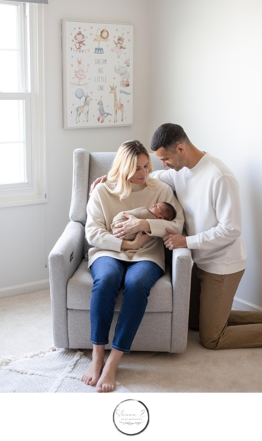 Neutrals in Nursery : In Home Newborn Photos