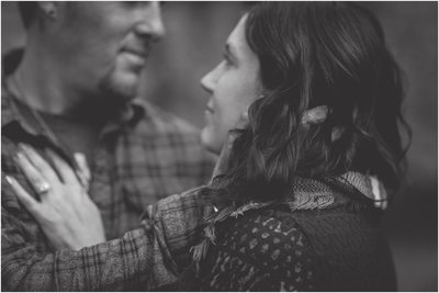 Engaged: Black and White Couples Portrait