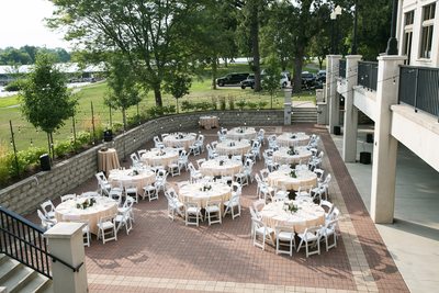 Outdoor Reception Set Up: Veterans Terrace