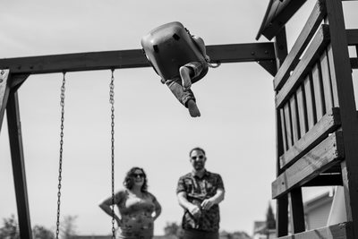 Boy Swings: Documentary Family Photos