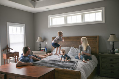 Jump on the Bed: Lifestyle Family Photography