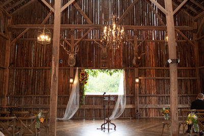 Indoor Barn Ceremony: The Farm at Dover