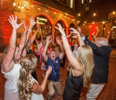Historic Pabst Brewery Wedding: Courtyard Dance Floor