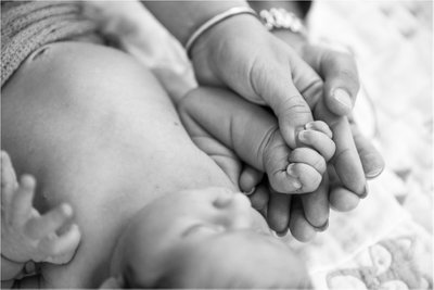 Three Hands: Newborn Photos