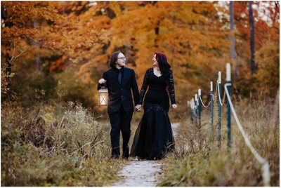 Gothic Engagement: Black Wedding Dress