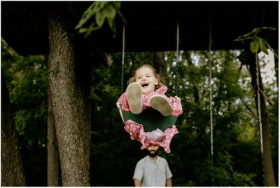 Girl on a Swing: Family Photos