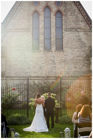 Wedding Ceremony with Rainbow: DeKoven Center