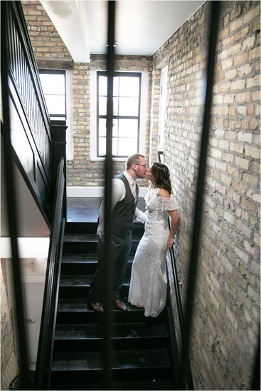 Brick Stairwell: Wedding at Apis