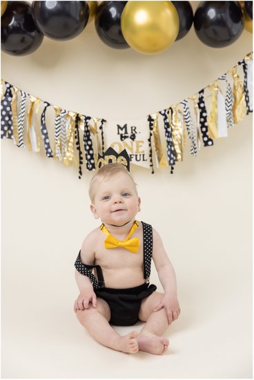 First Birthday: Black and Gold
