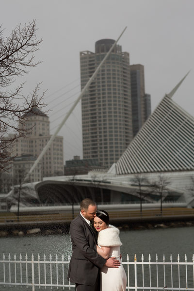 Grey Winter: Wedding Photos in Milwaukee