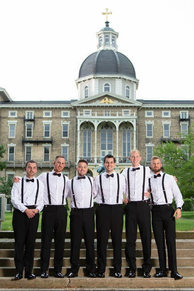 Seminary: Groomsmen Milwaukee Wedding Photographers