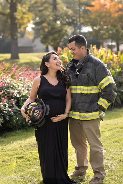 Firefighter Maternity: Golden Hour Portraits