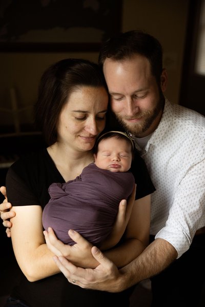 First Family Photo : In Home Newborn Photos