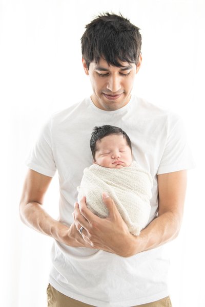 Father and Son : Kenosha Newborn Studio