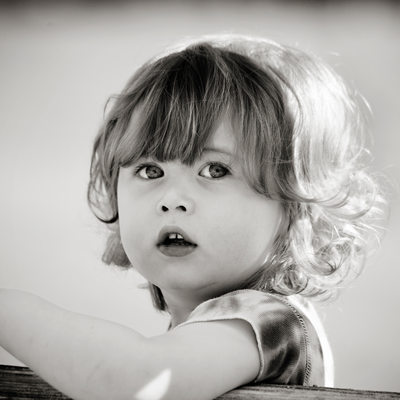 Black and White Child Photography New York