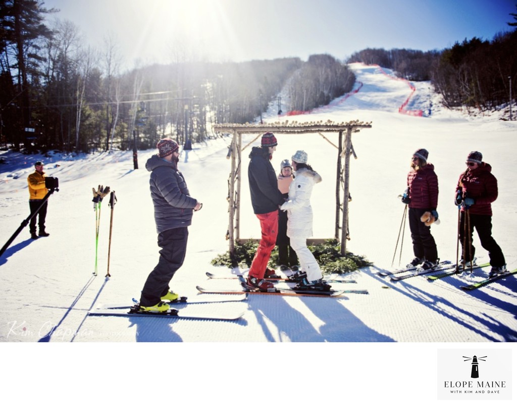 elopement in Maine at a ski resort