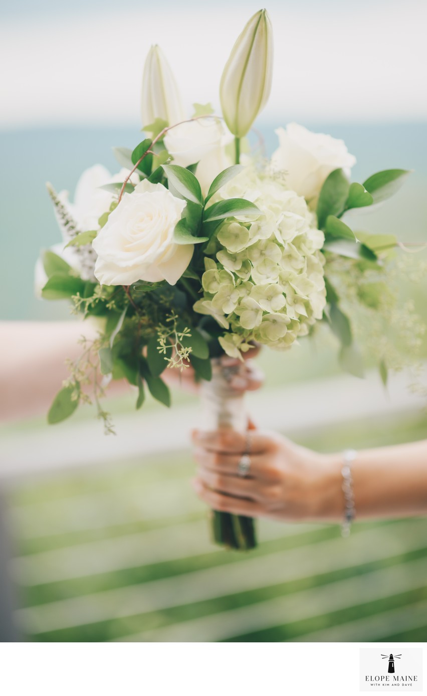 ElopeMaine provides everything  including your custom bouquet