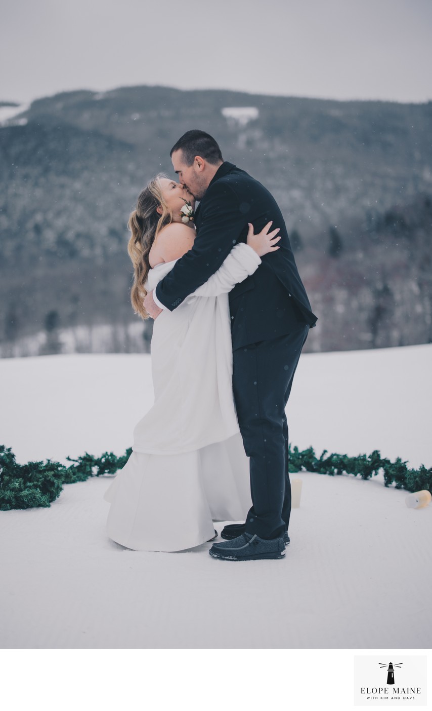 Gorgeous Winter Elopement at Sunday River Maine
