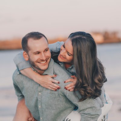 Maine Elopement Photographer captures sunset images