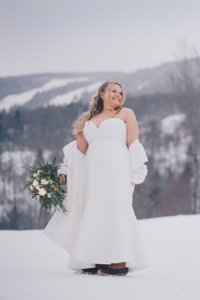 Adventure Elopement on the top of Sunday River, Maine