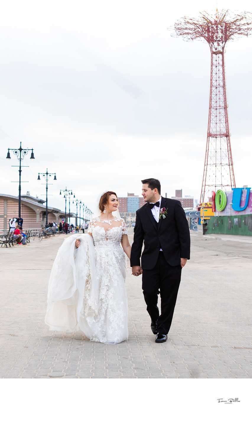Coney Island Wedding Photo