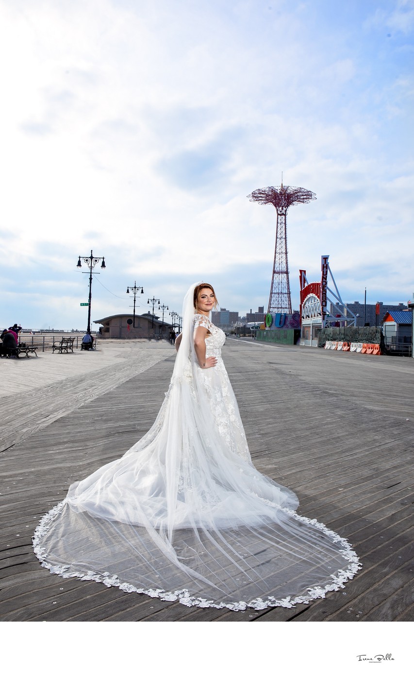 Coney Island NY Wedding Photo