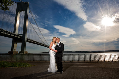 Bride and Groom Verrazano Bridge