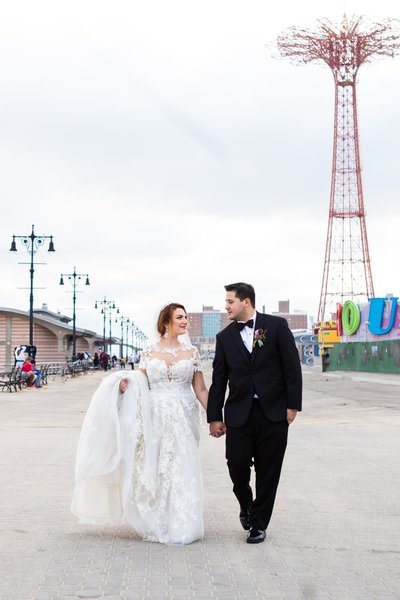 Coney Island Wedding Photo