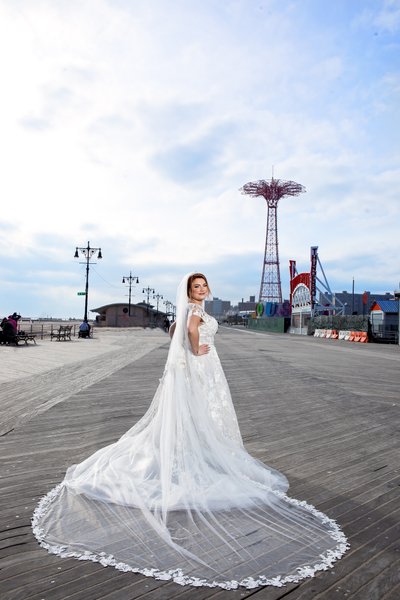 Coney Island NY Wedding Photo
