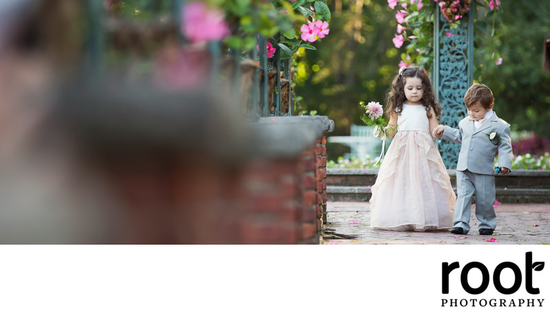 Adorable Flower Girl and Ringer Bearer at The Manor, West Orange NJ