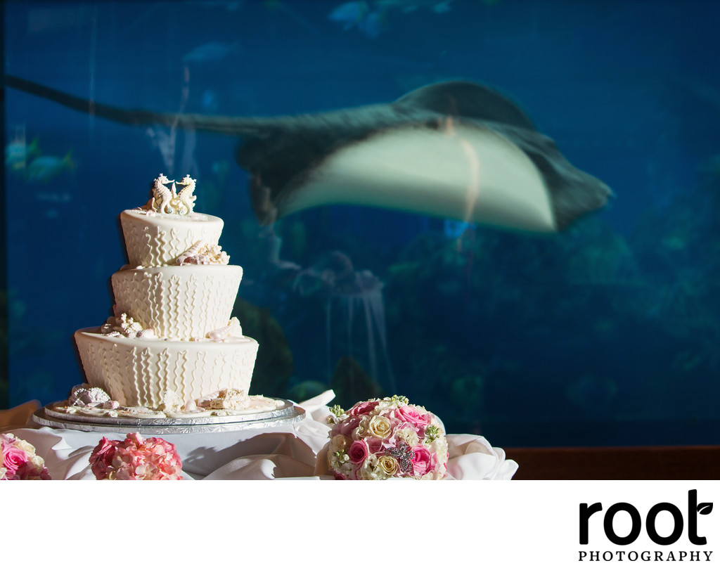 Disney Wedding Cake at Living Seas Salon Epcot 