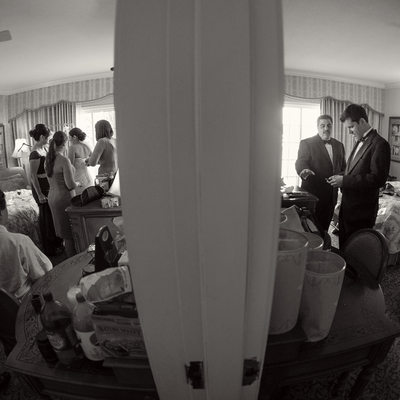 Bride and Groom with Connecting Rooms at Disney