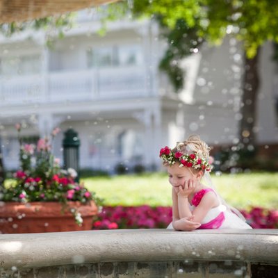 Flower girl at Disney's Grand Floridian resort