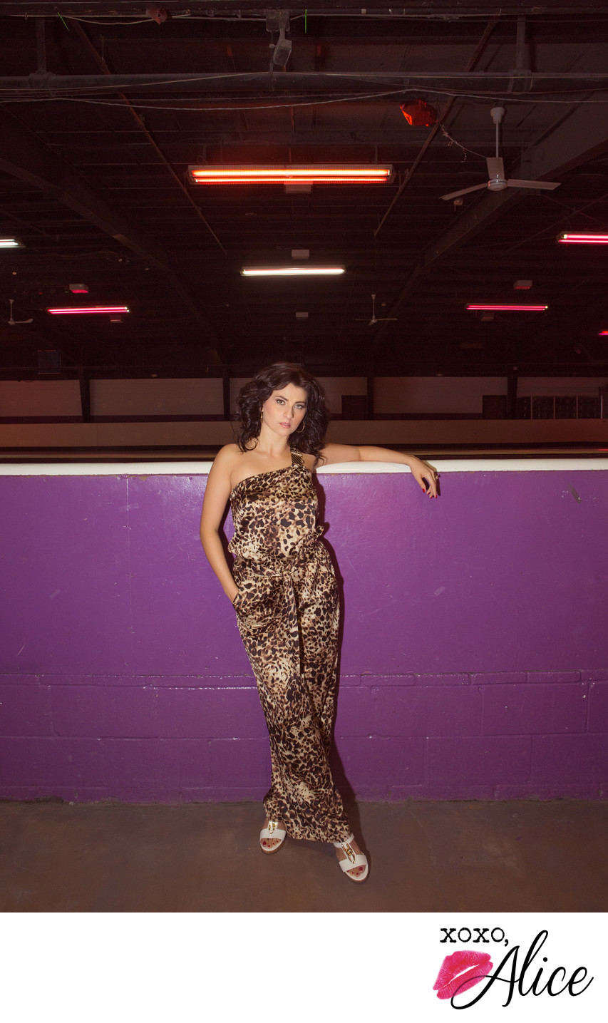 themed glamour photos 1970s roller rink jumper