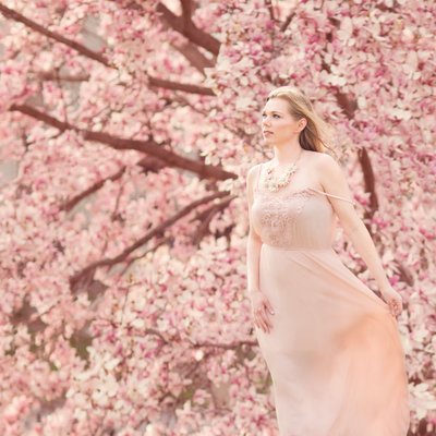 best photographer in st louis springtime magnolias