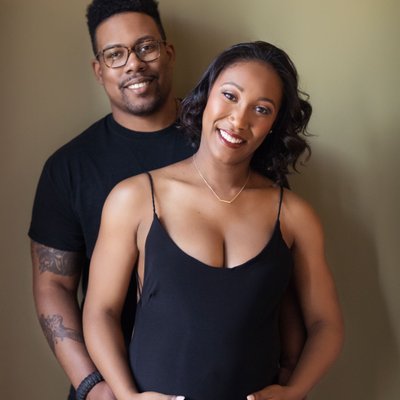 classy couple expecting a baby pregnancy portraits