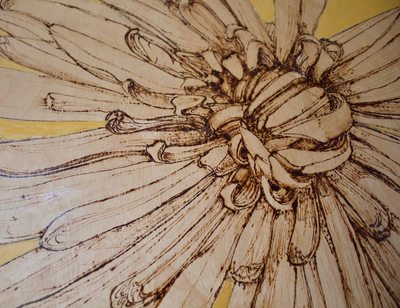Yellow Chrysanthemum - Detail