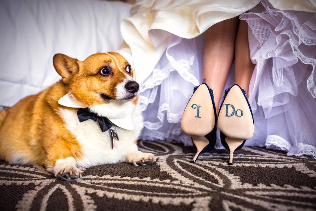 The Bride's Heels at the Phoenician in Scottsdale Arizona - Best Scottsdale Wedding Photographers- Ben and Kelly Photography