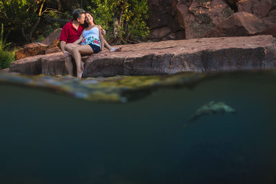 Engagement Photos at Red Rock Crossing in Sedona Arizona - Scottsdale Wedding Photographers - Ben and Kelly Photography