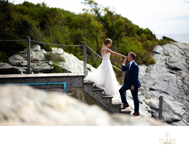 Wedding at Castle Hill Inn Lighthouse in Newport