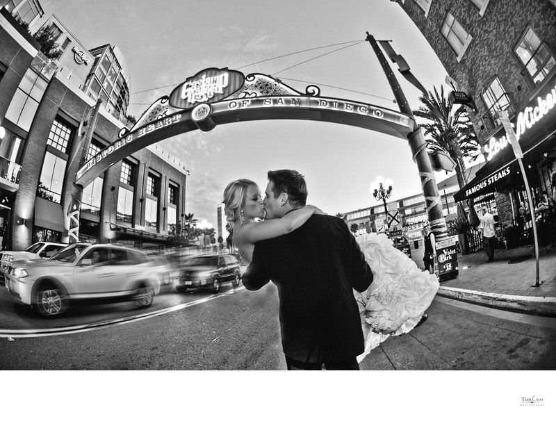 San Diego Gaslamp Bride and Groom