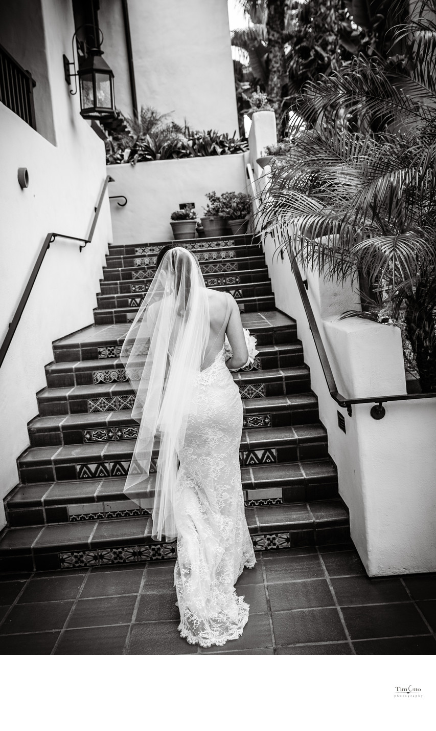 Back of dress shot La Jolla Wedding Photographer