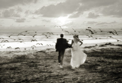 Bride and Groom Coronado Beach