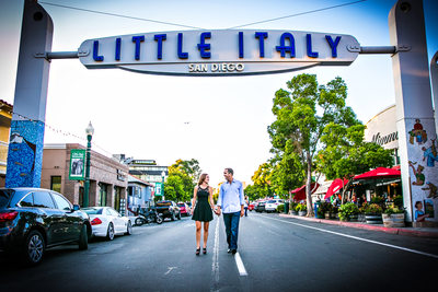 Little Italy Engagement Photo