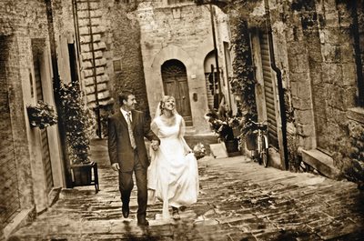 Bride and Groom in Arezzo