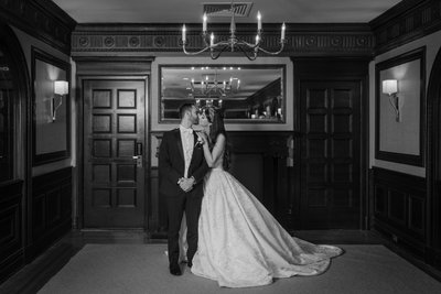 US Grant Hotel with bride and groom